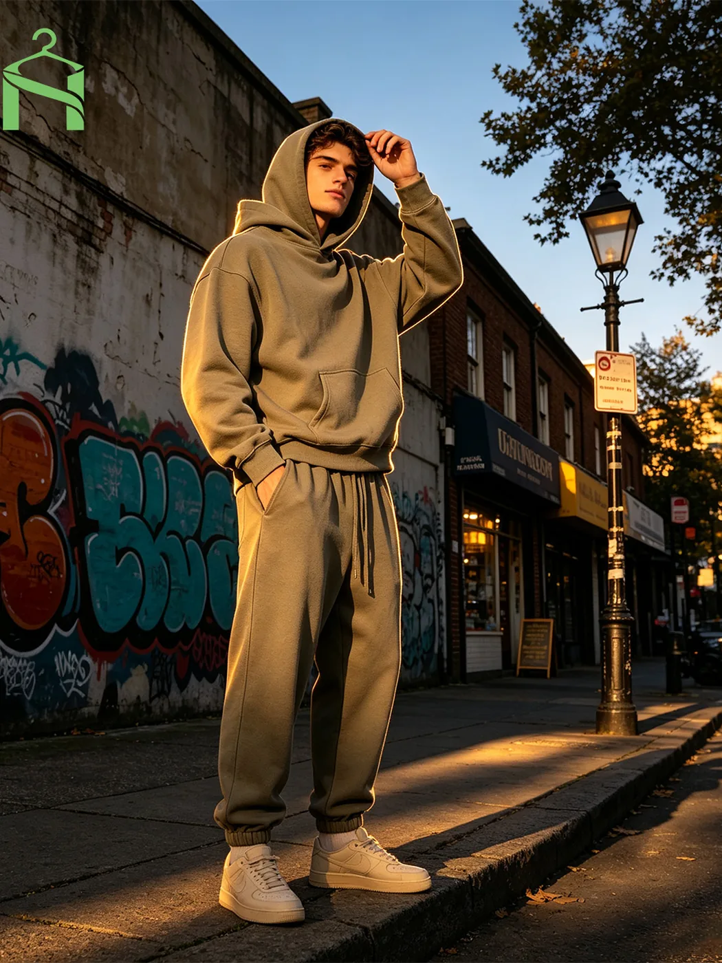 Olive Hoodie & Jogger Set
