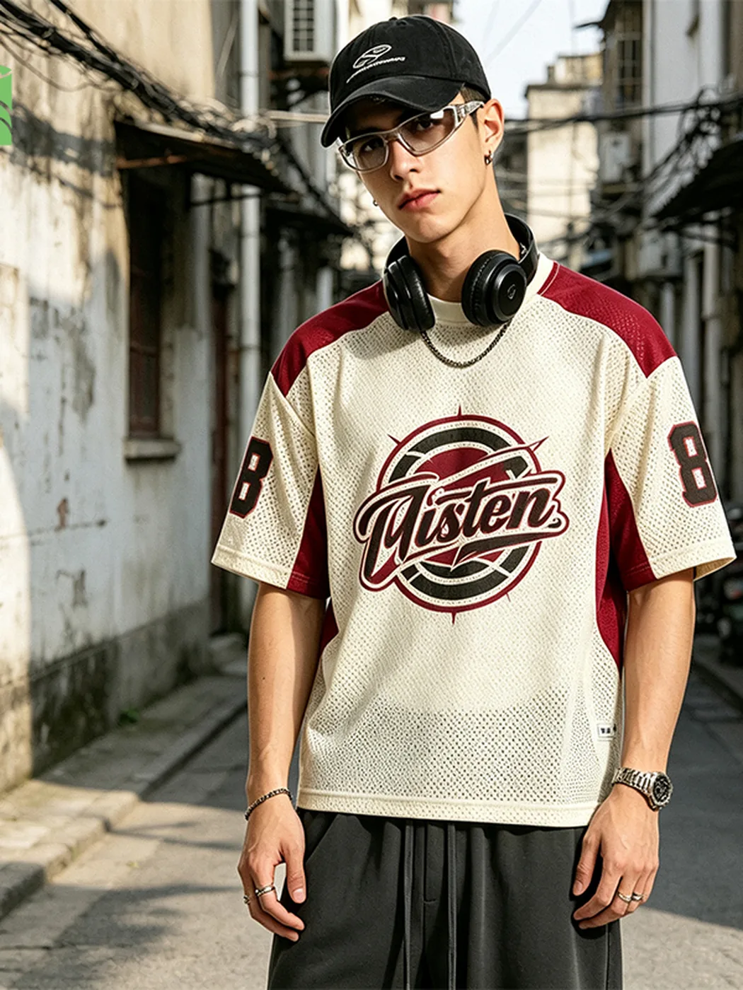 Raglan Baseball Tee (Cream & Maroon)